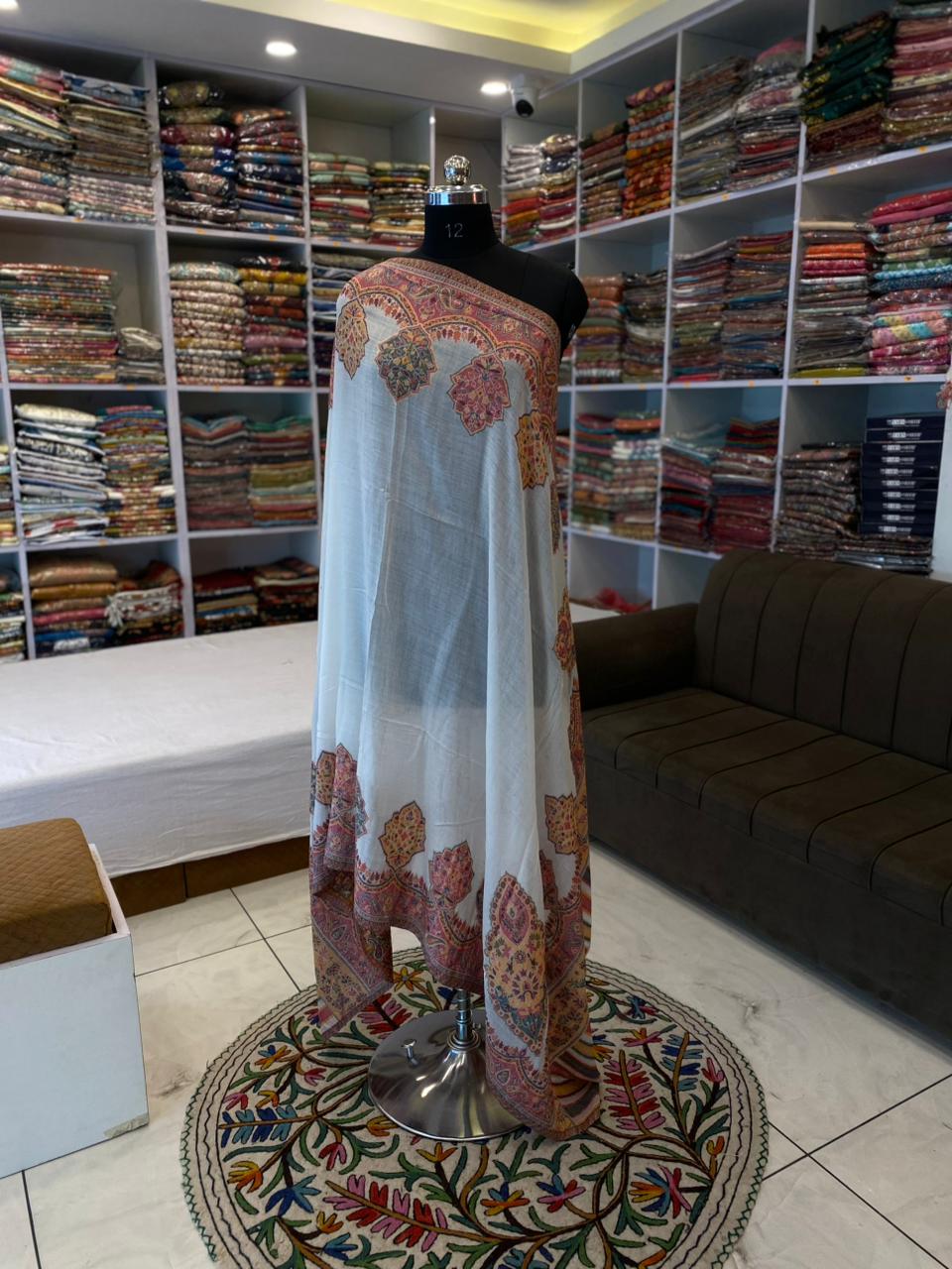 Kani white shawl Shawl
